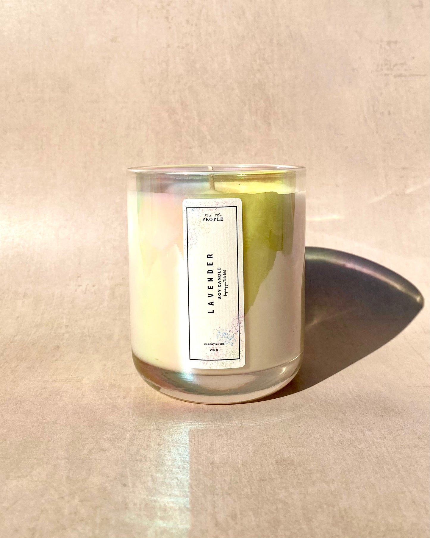 Iridescent Glass Container Candles