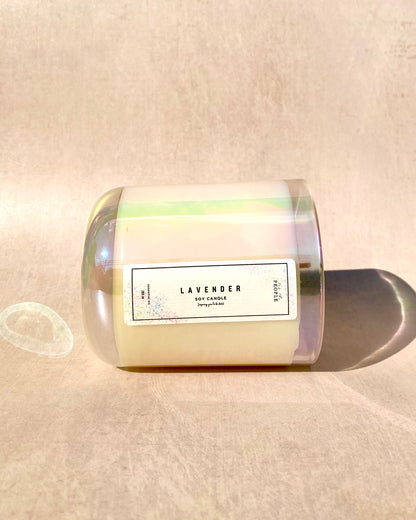 Iridescent Glass Container Candles