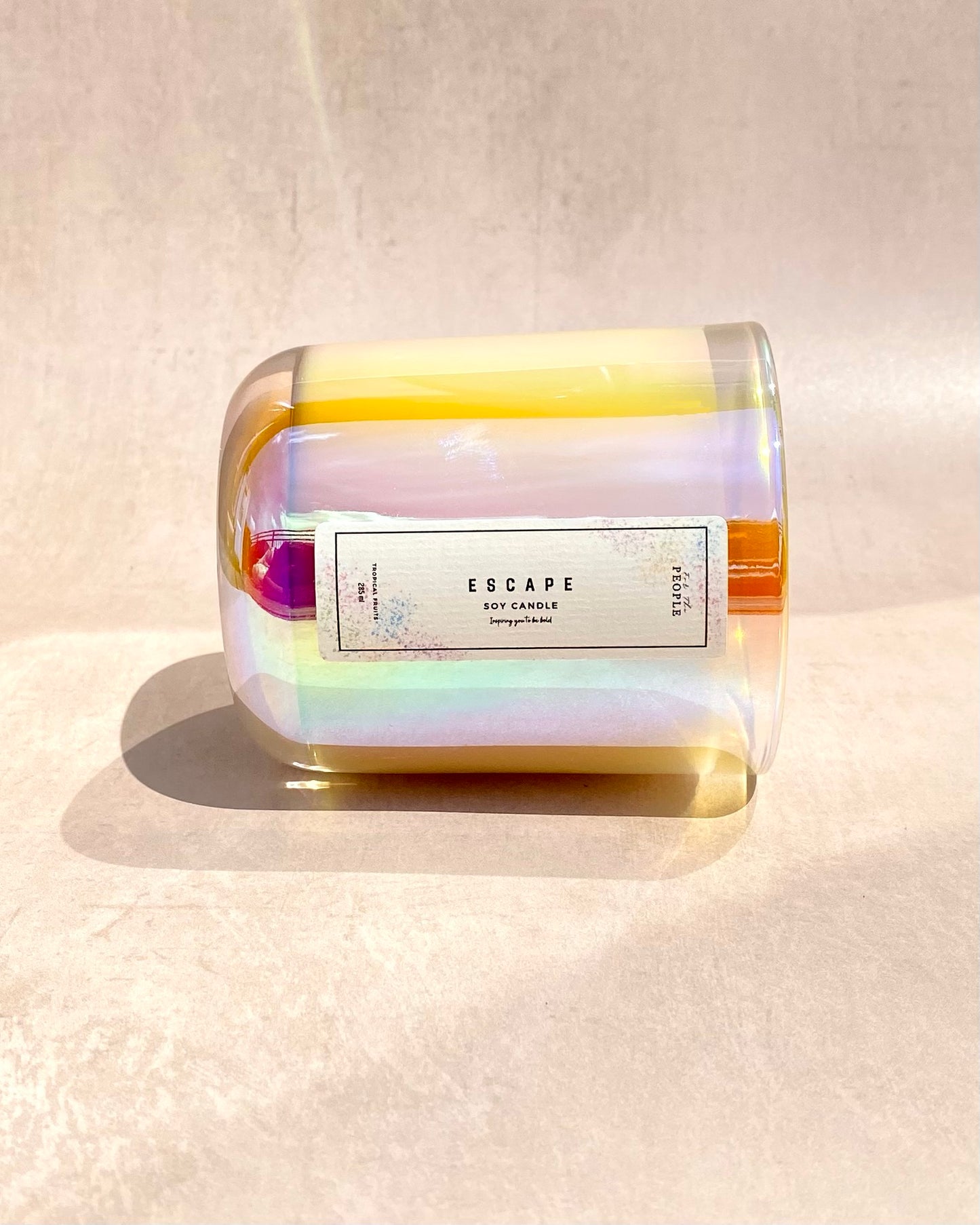 Iridescent Glass Container Candles