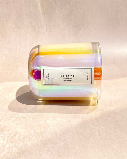 Iridescent Glass Container Candles